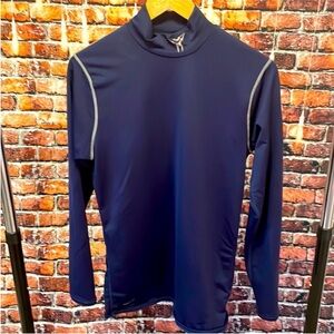 Nike pro performance thermal men's long sleeve navy blue shirt large base layer